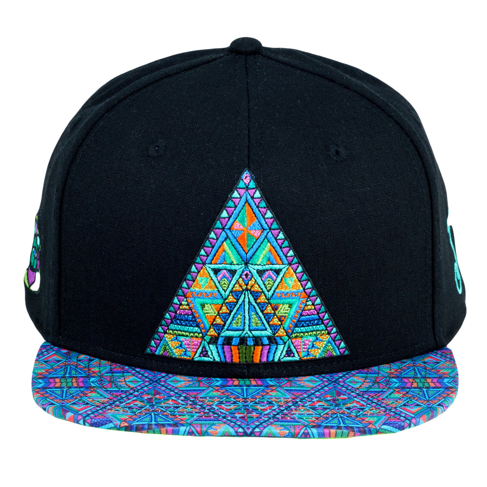DMT Triangles Black Snapback Hat