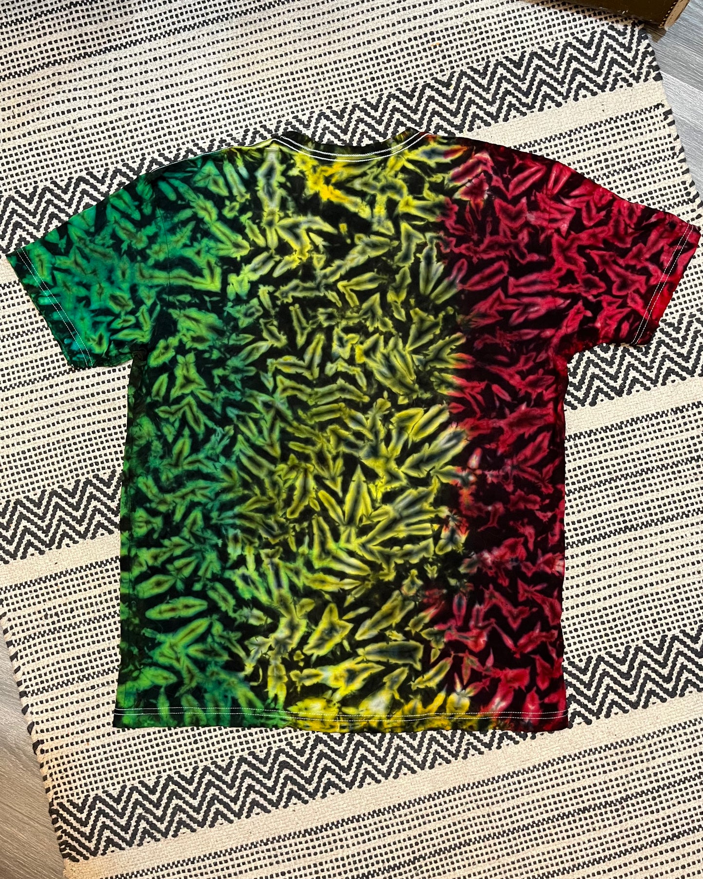 Rainbow/Rasta Tribal Mask 2023 Tie Dye T Shirt