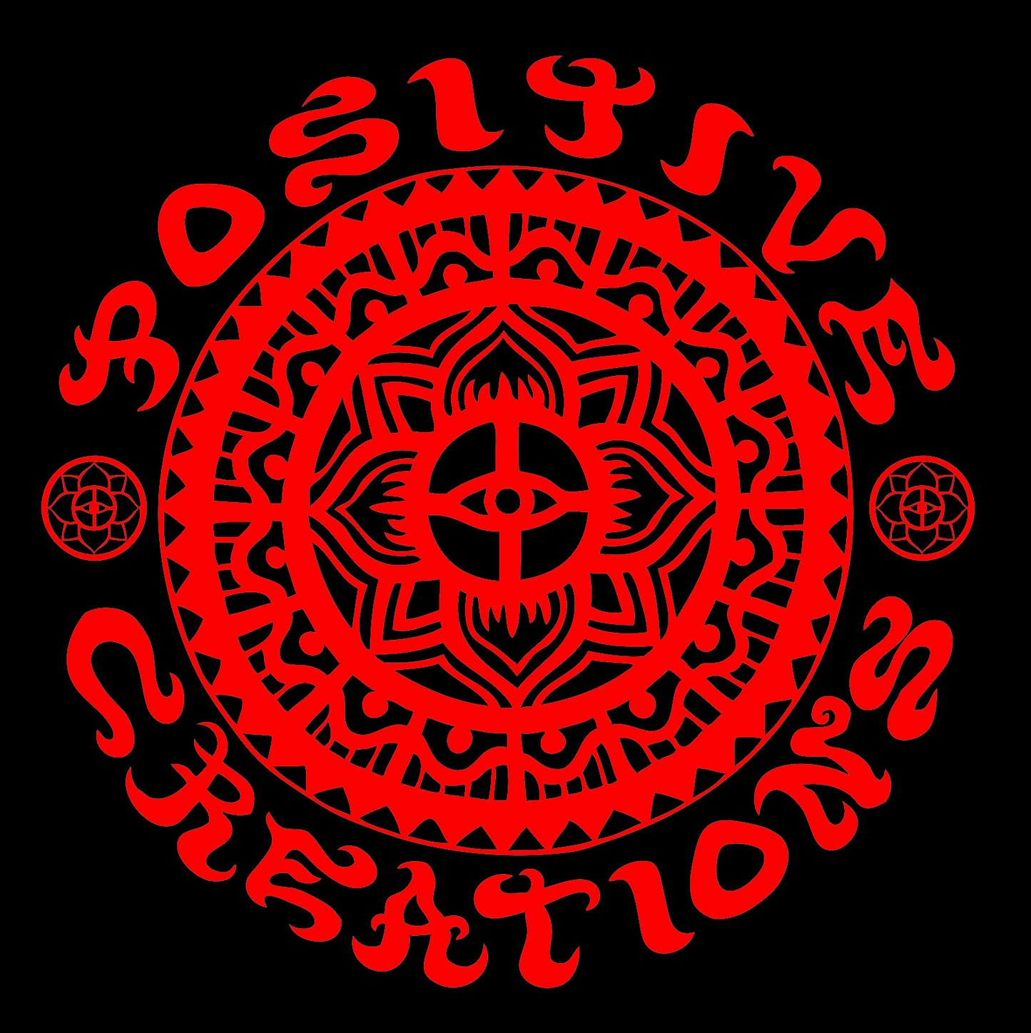 "Positive Creations" Mandala Screen Print T-shirt