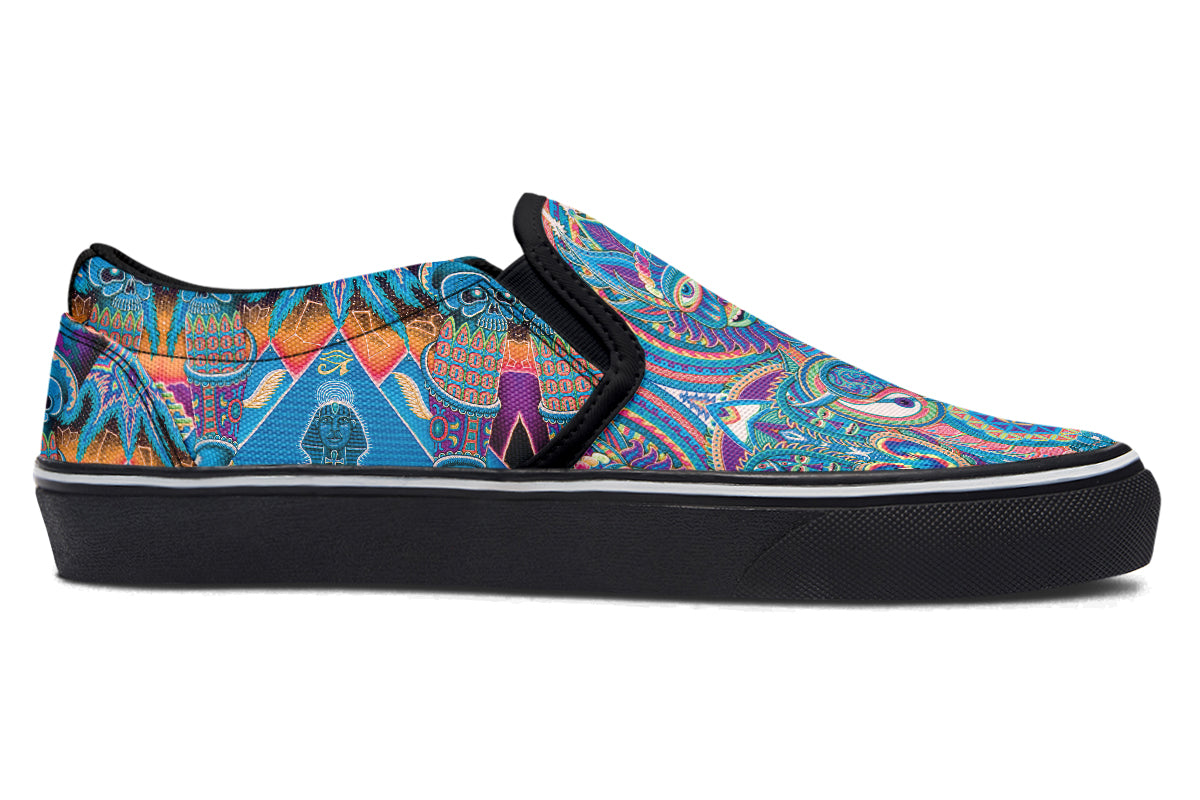 "Neo Human Pattern Inverted" Slipons