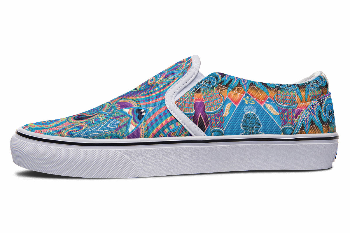"Neo Human Pattern Inverted" Slipons
