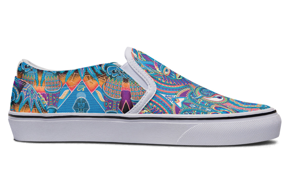 "Neo Human Pattern Inverted" Slipons