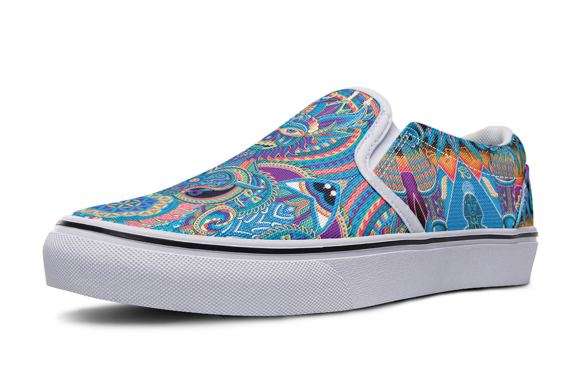 "Neo Human Pattern Inverted" Slipons