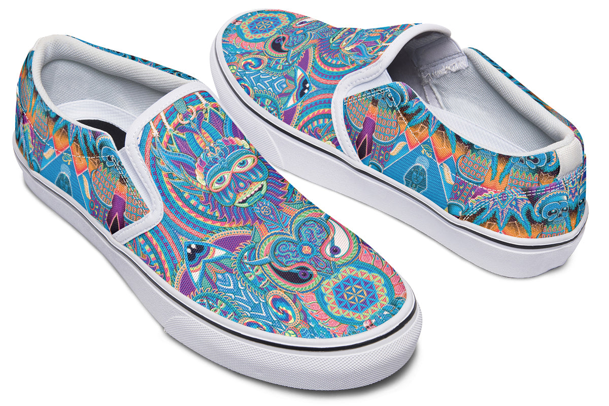 "Neo Human Pattern Inverted" Slipons