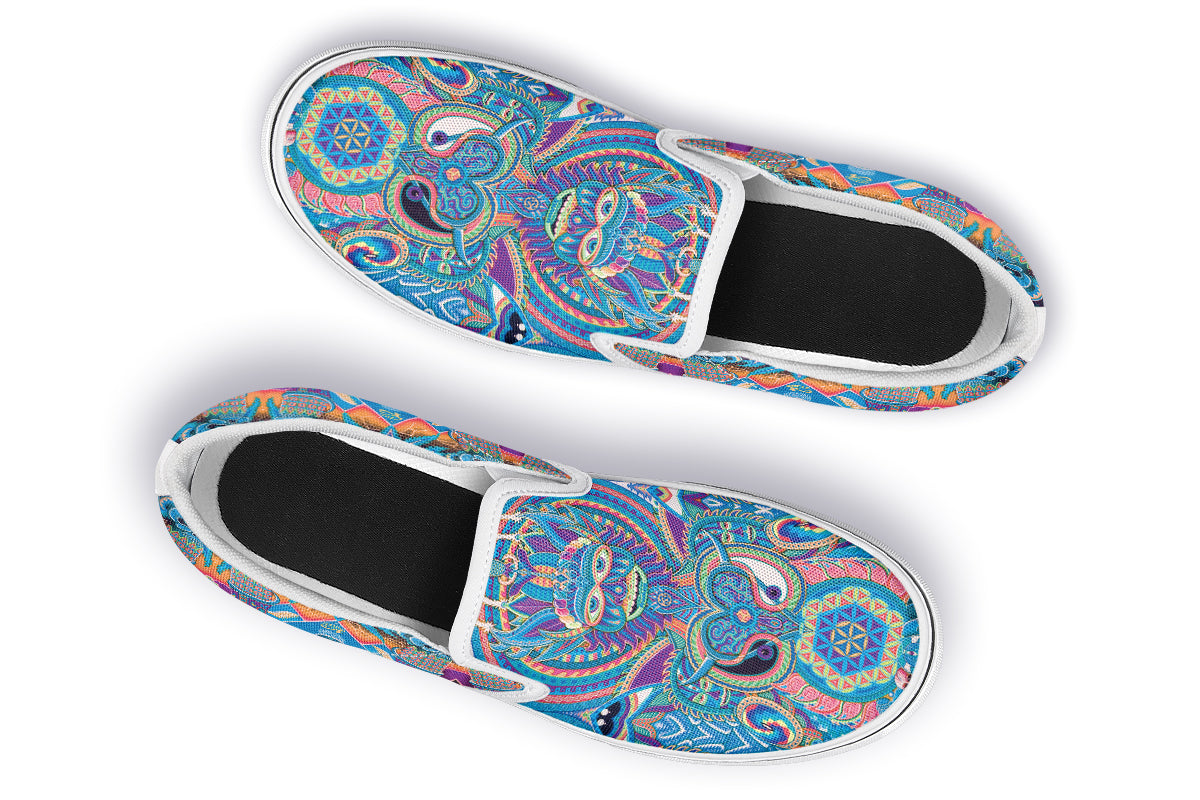 "Neo Human Pattern Inverted" Slipons