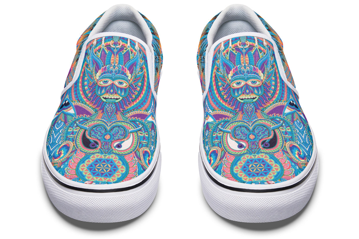 "Neo Human Pattern Inverted" Slipons
