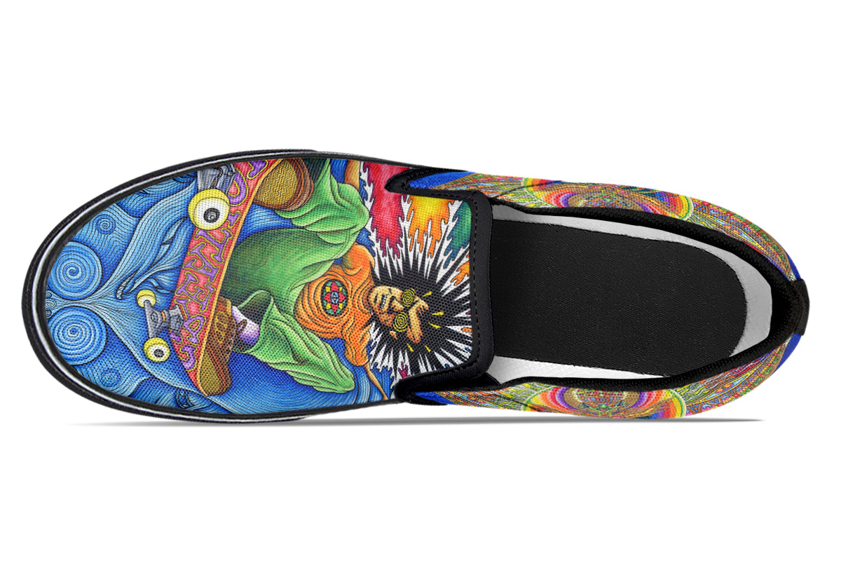 "Skateboard Spirituality" Slipons