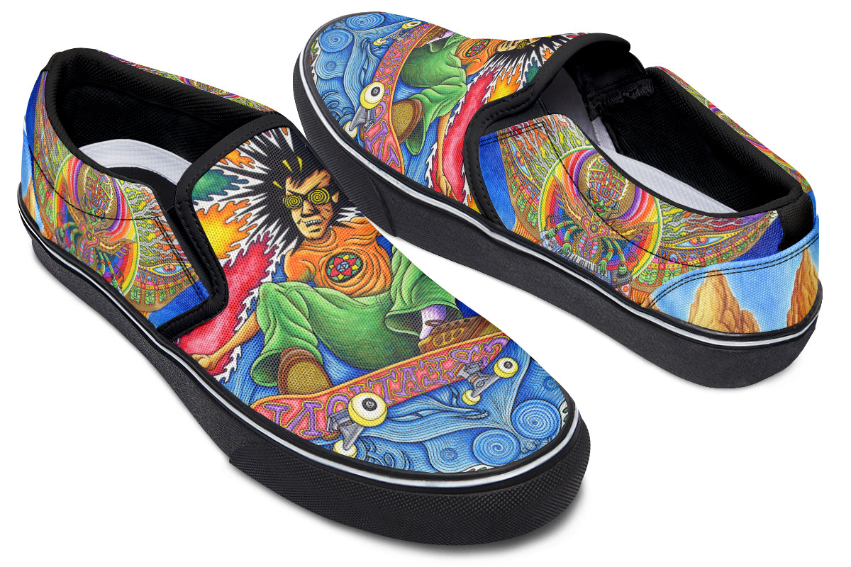 "Skateboard Spirituality" Slipons