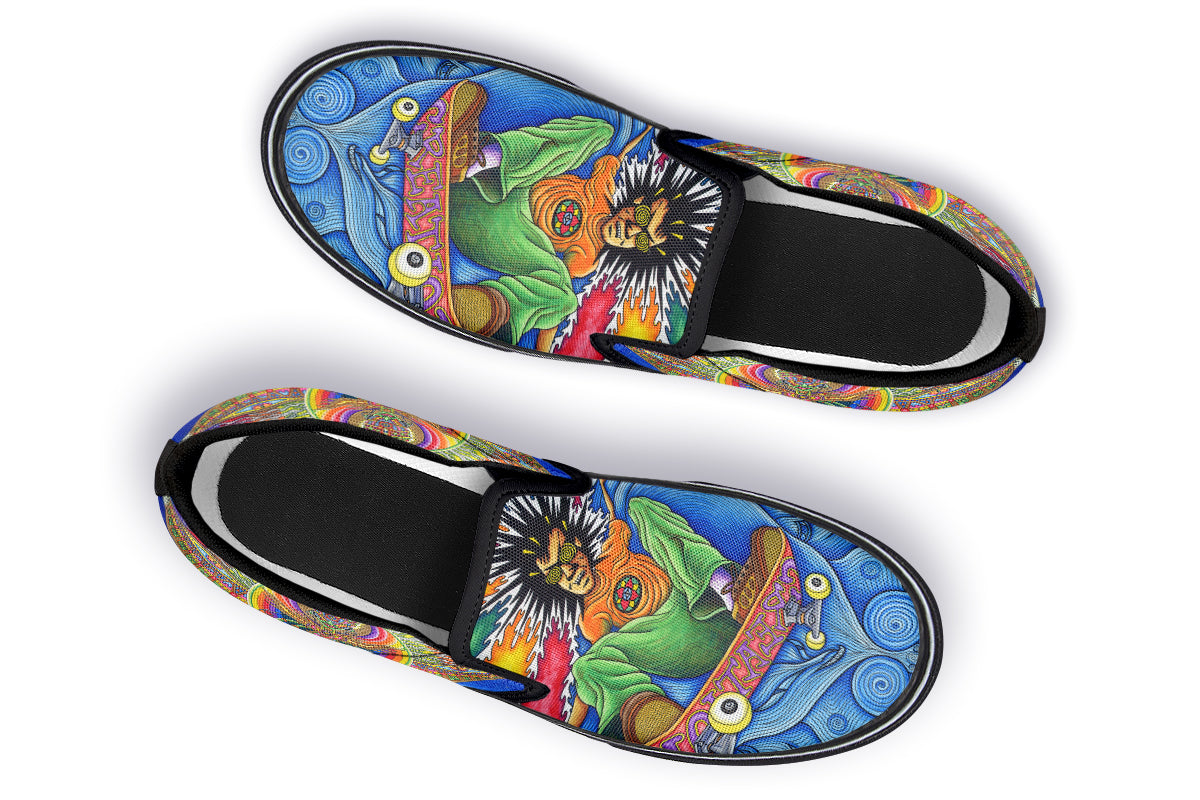 "Skateboard Spirituality" Slipons