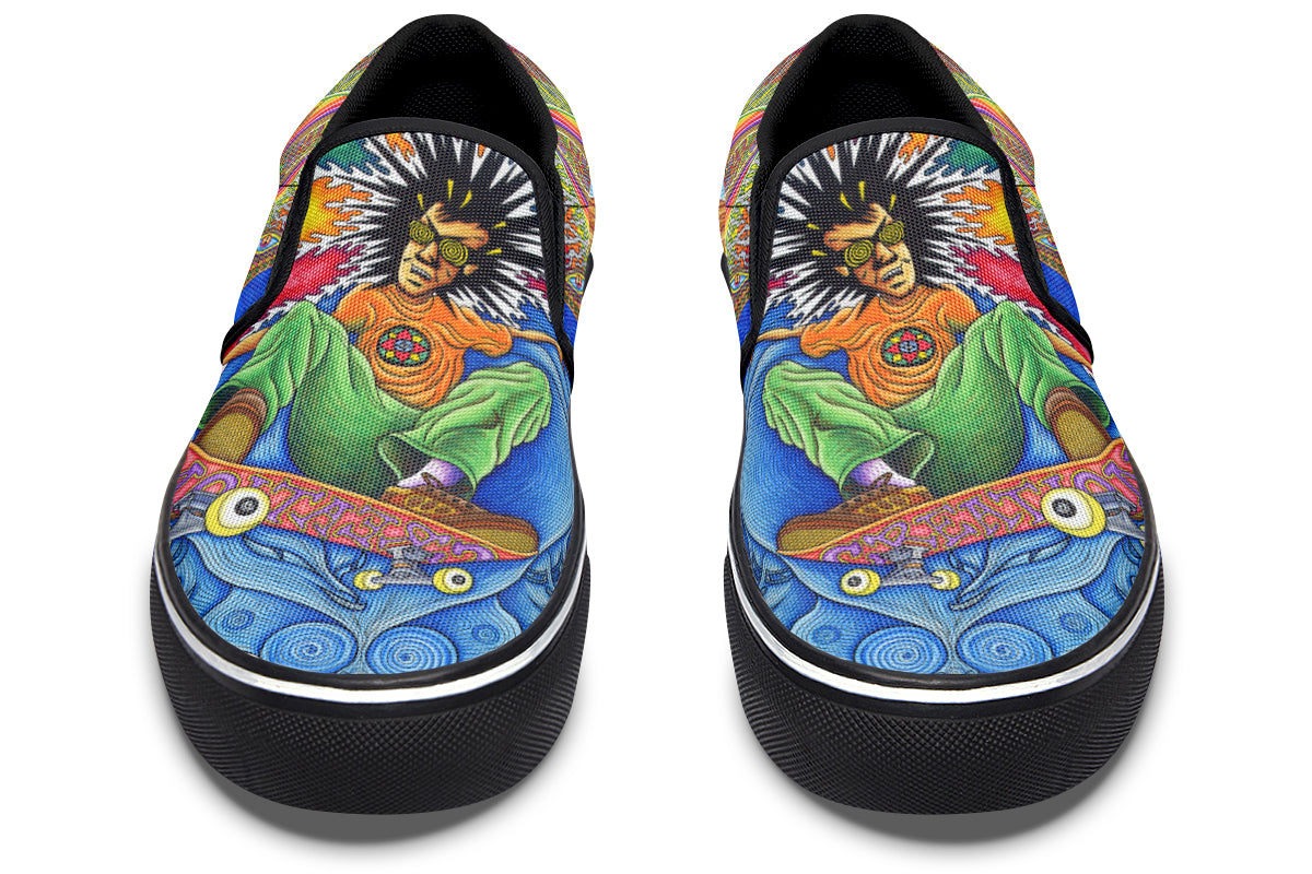 "Skateboard Spirituality" Slipons