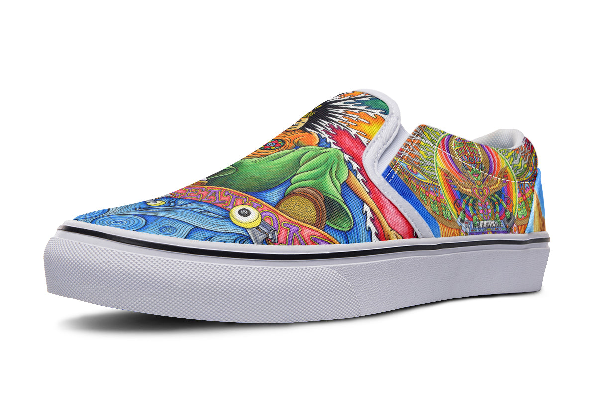 "Skateboard Spirituality" Slipons