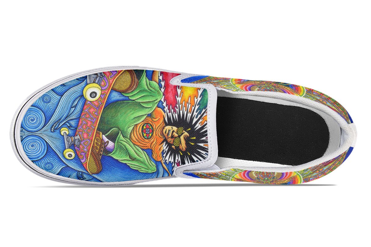 "Skateboard Spirituality" Slipons