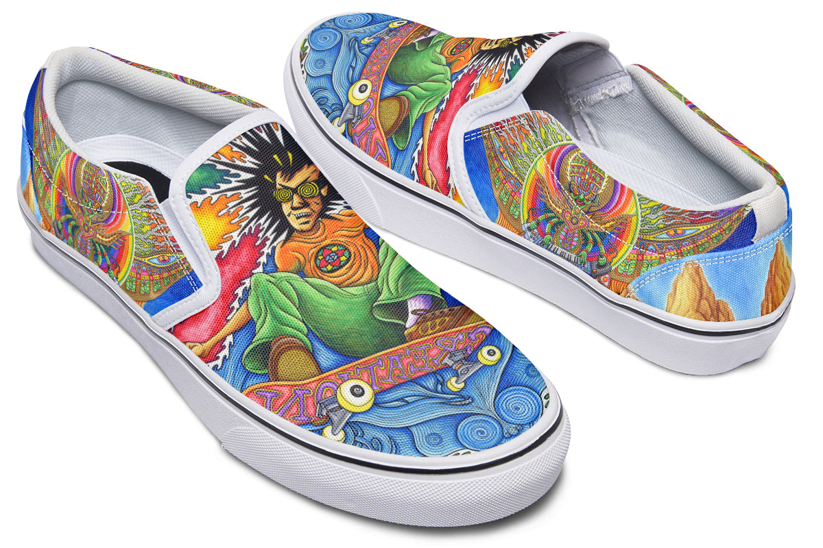 "Skateboard Spirituality" Slipons