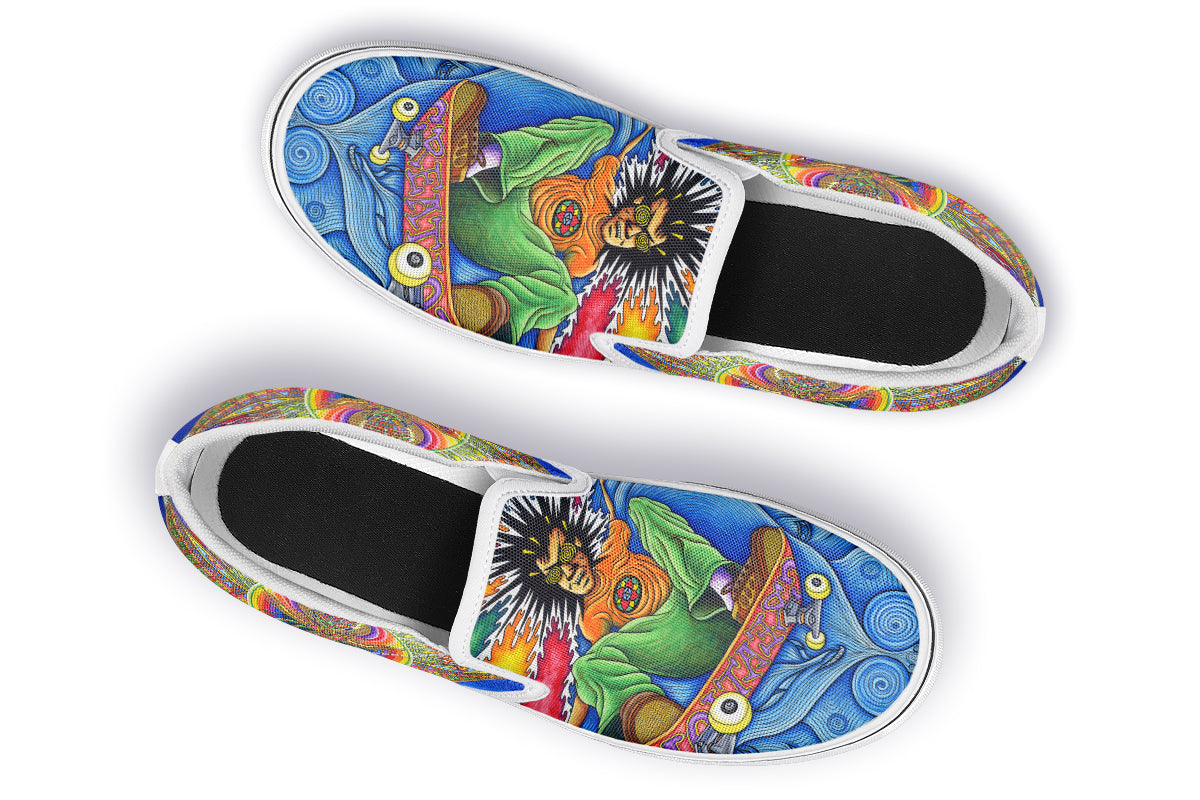 "Skateboard Spirituality" Slipons