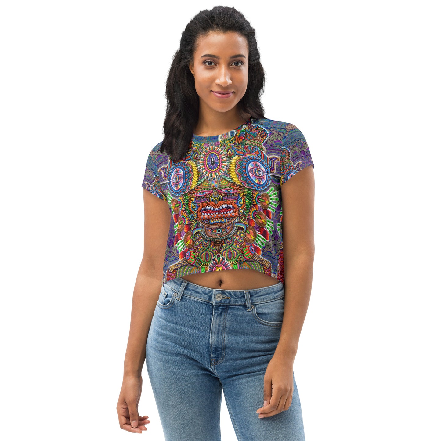 "Open Your Eyes" All-Over Crop Tee