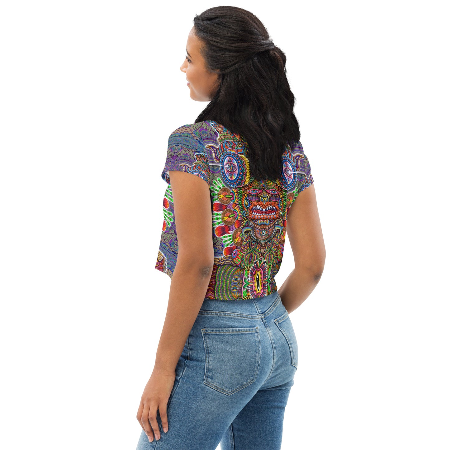 "Open Your Eyes" All-Over Crop Tee