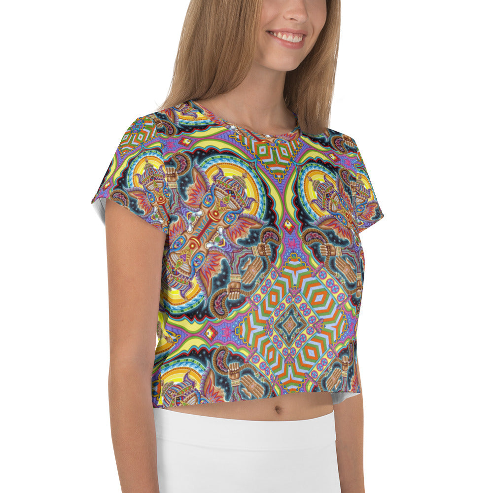 "Jai Ganesha!" All-Over Crop Tee