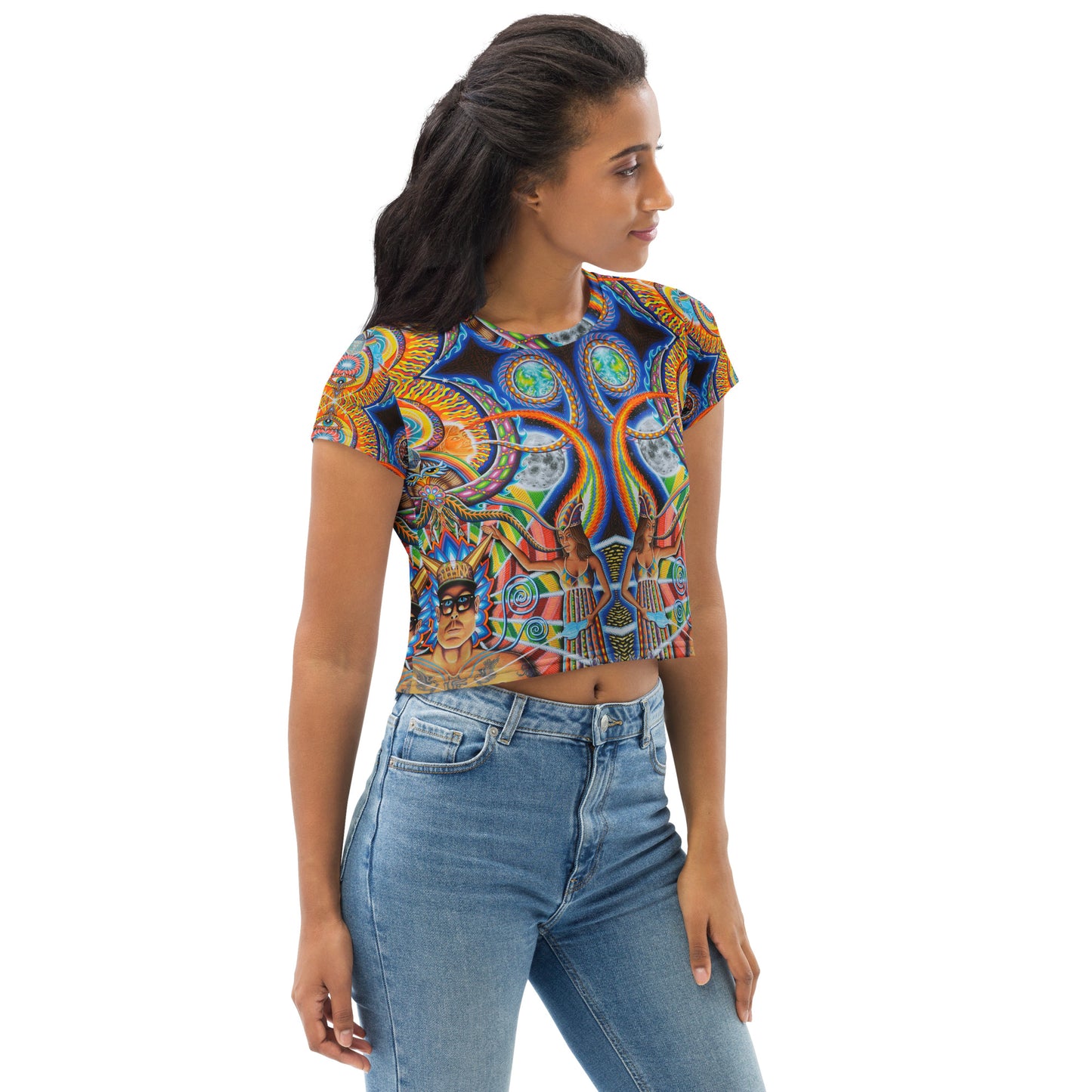 "Moment of Truth" All-Over Crop Tee