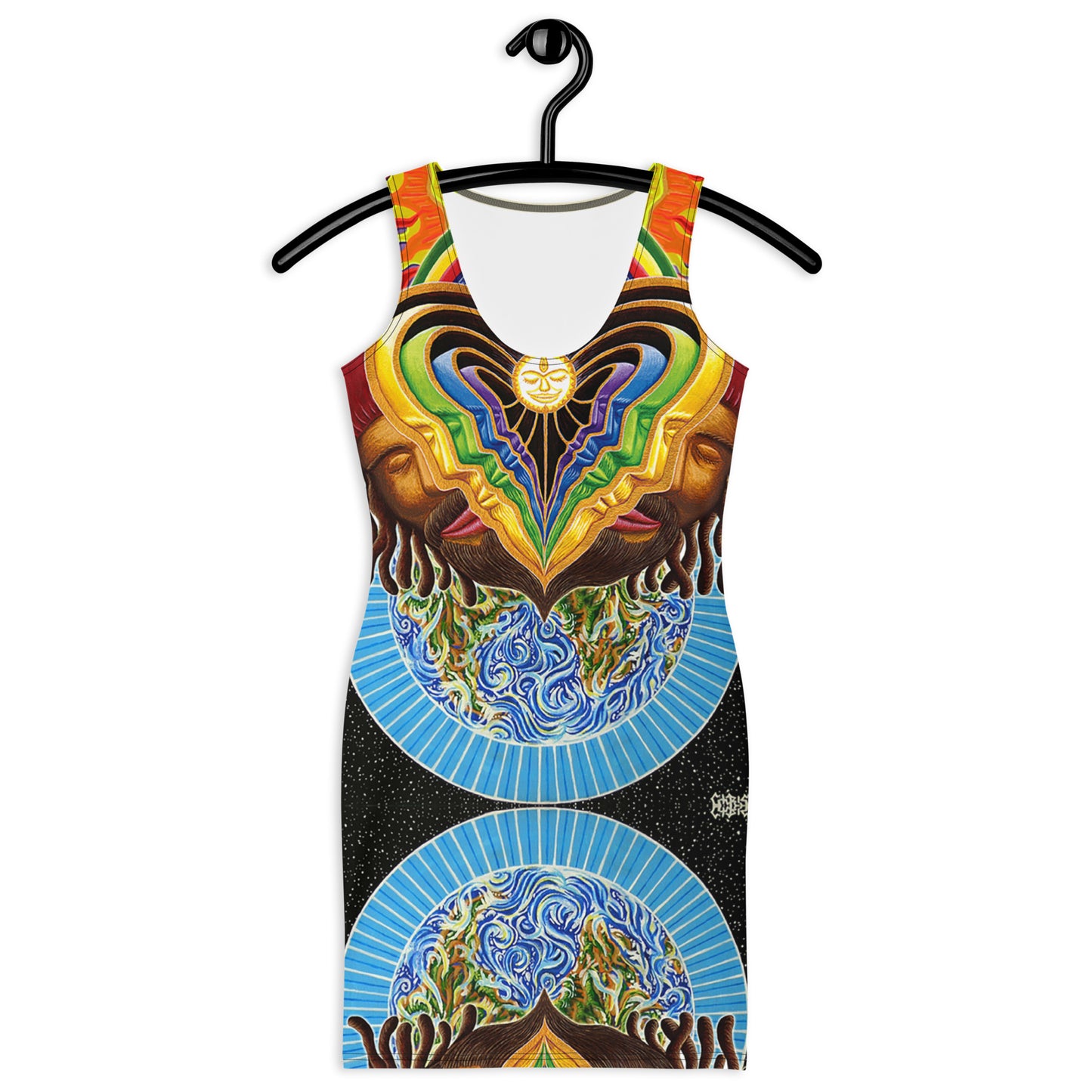 "Peeling Bodies" Fitted Dress