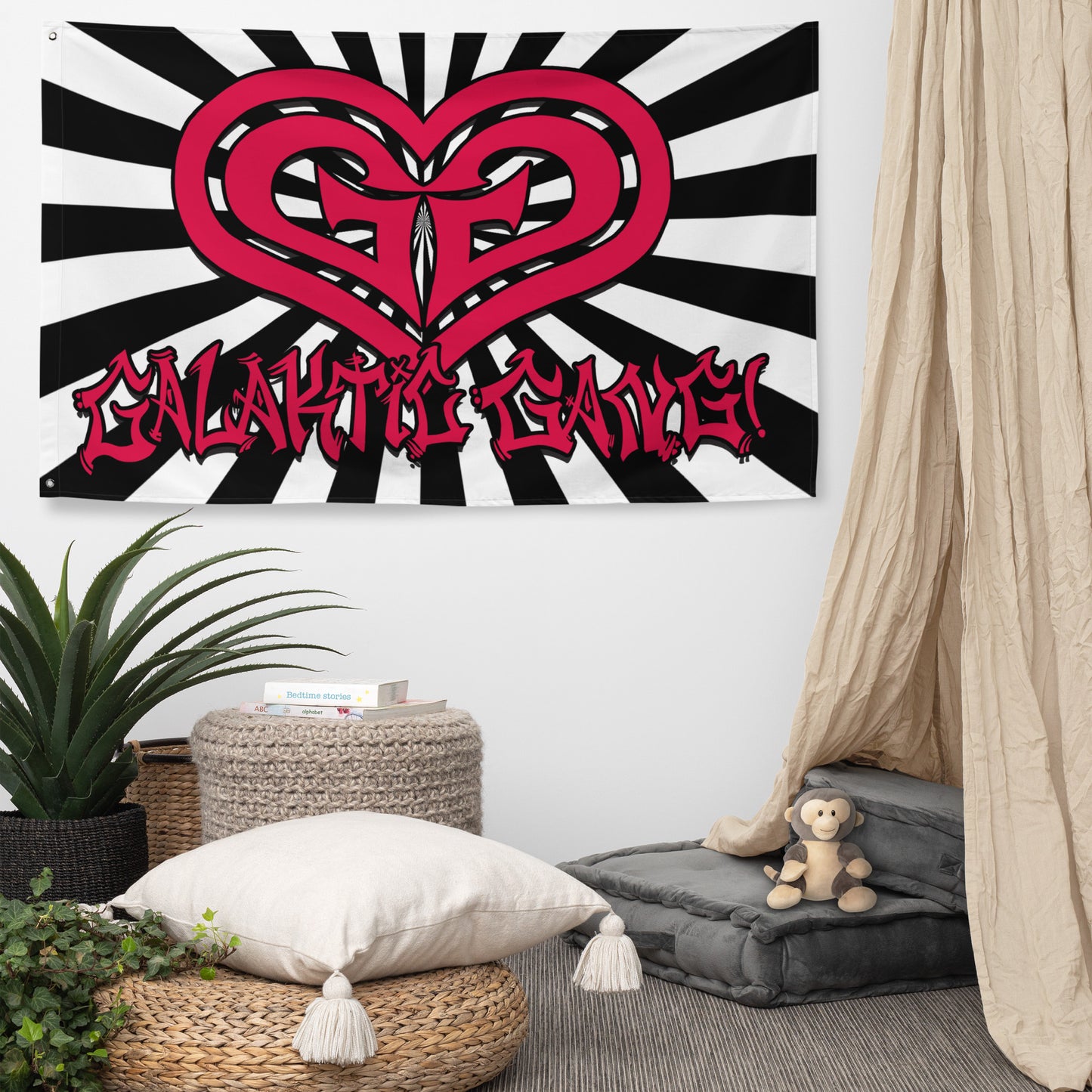 Galaktic Gang "GG Love" Flag - Striped