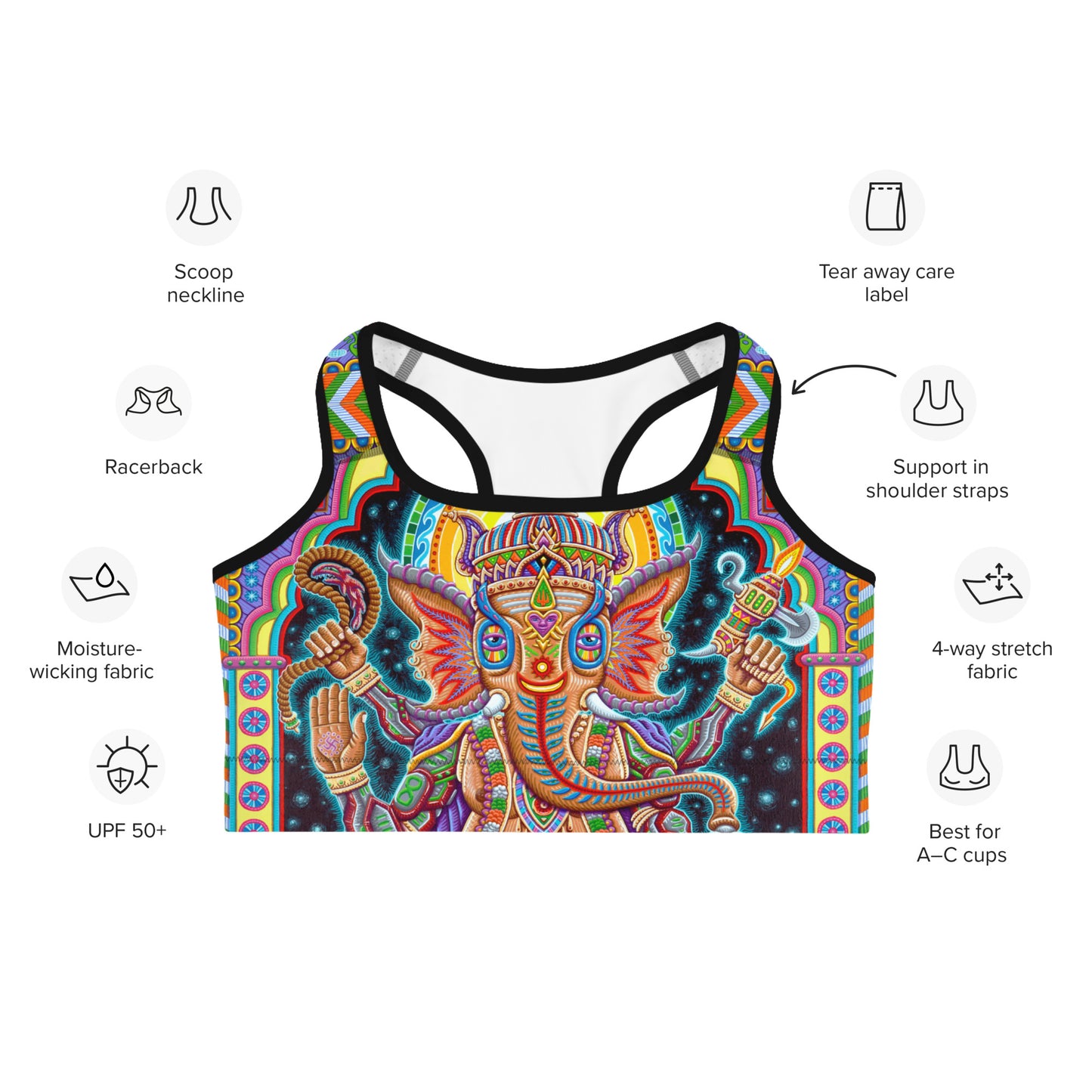 "Jai Ganesha" Racerback Crop