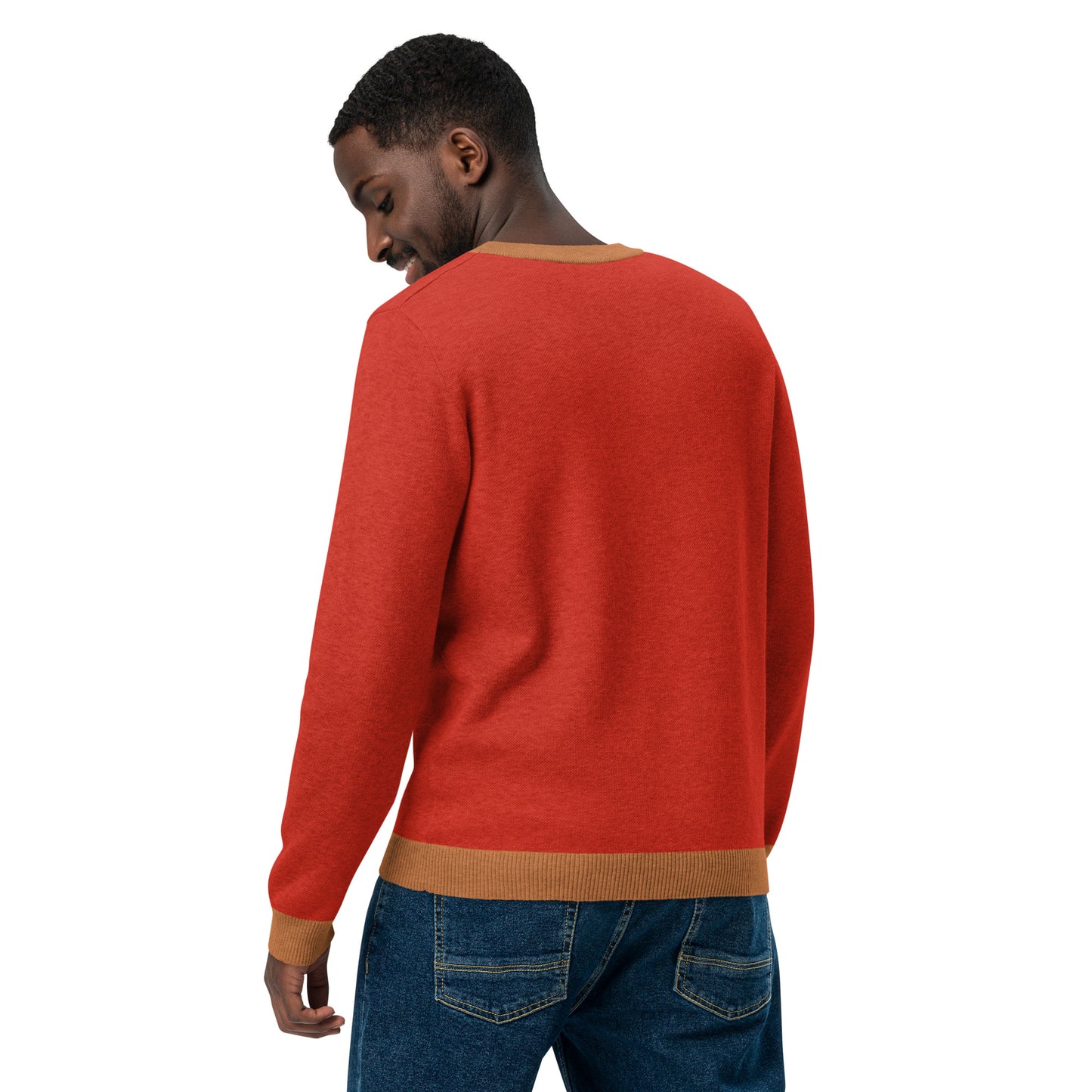 Red Galaktic Dude Knitted crew neck sweater