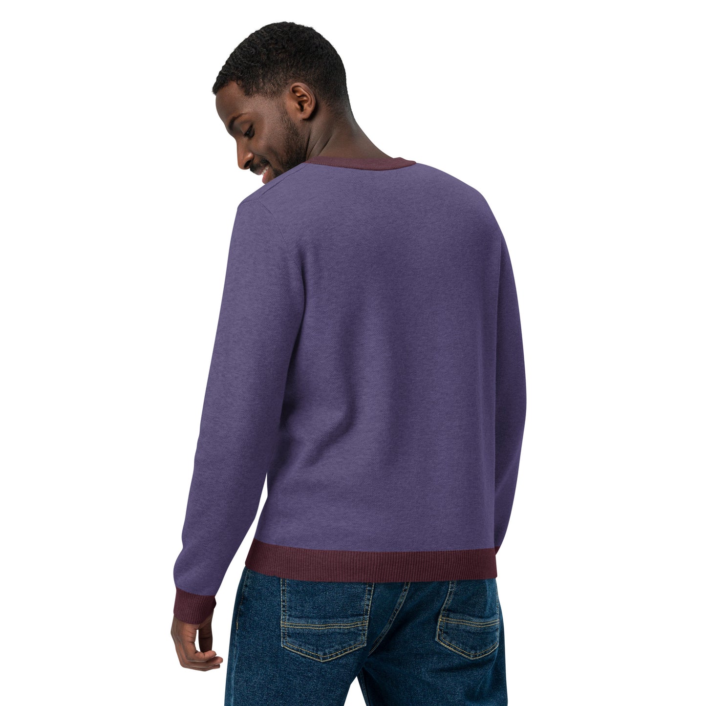 Violet Galaktic Dude Knitted crew neck sweater