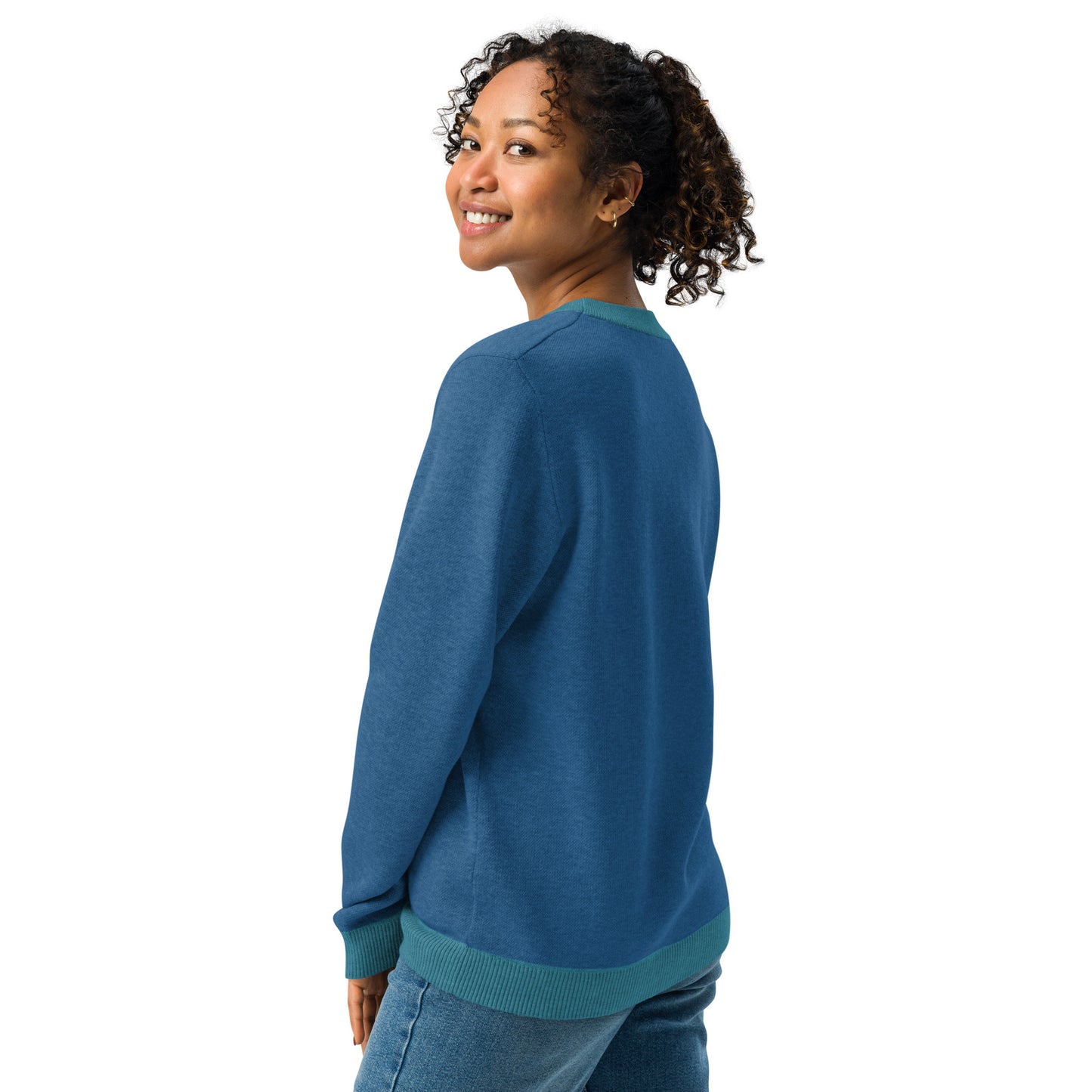 Blue Galaktic Dude Knitted crew neck sweater