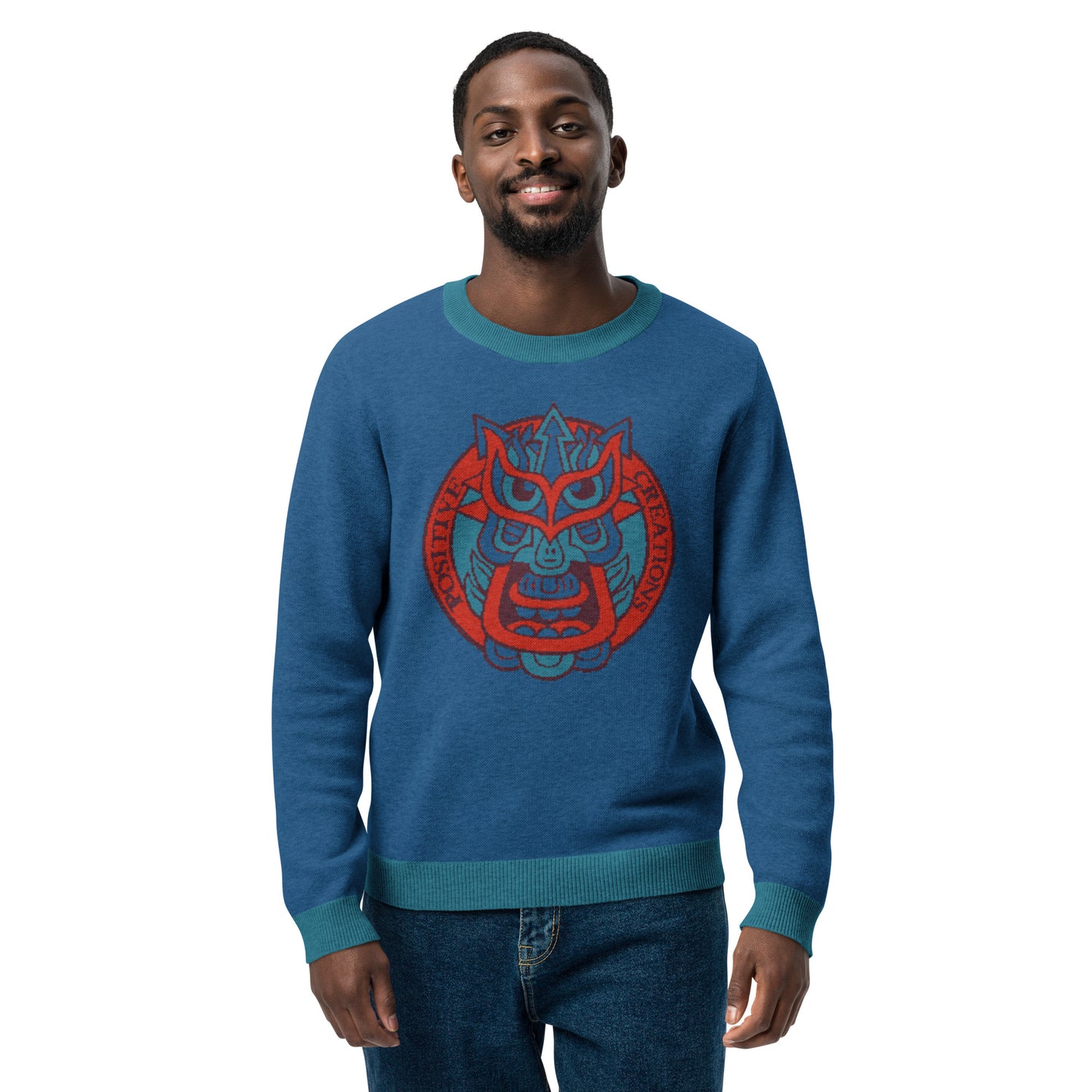 Blue Galaktic Dude Knitted crew neck sweater