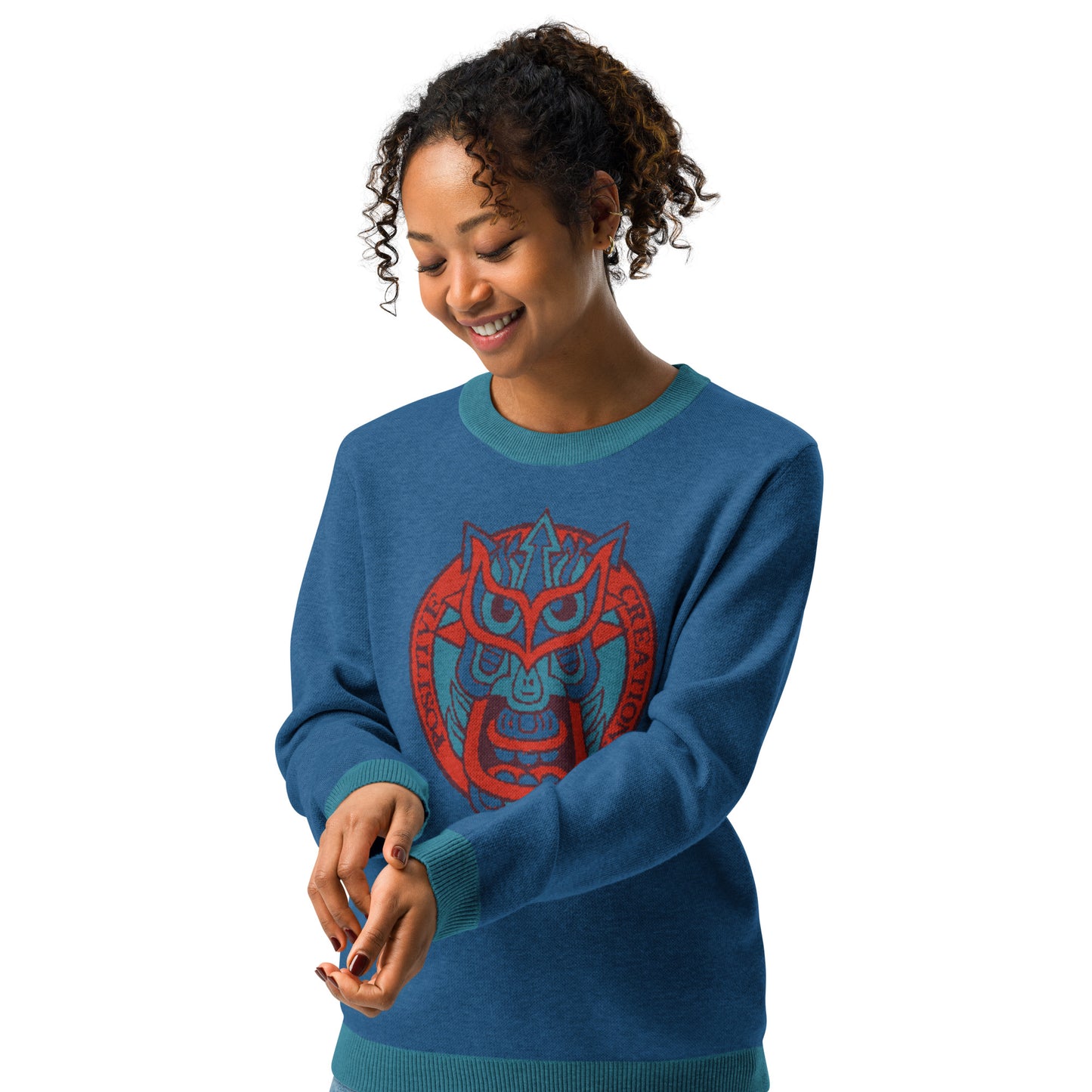 Blue Galaktic Dude Knitted crew neck sweater