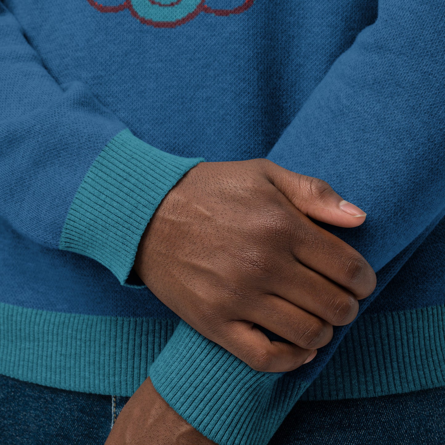 Blue Galaktic Dude Knitted crew neck sweater