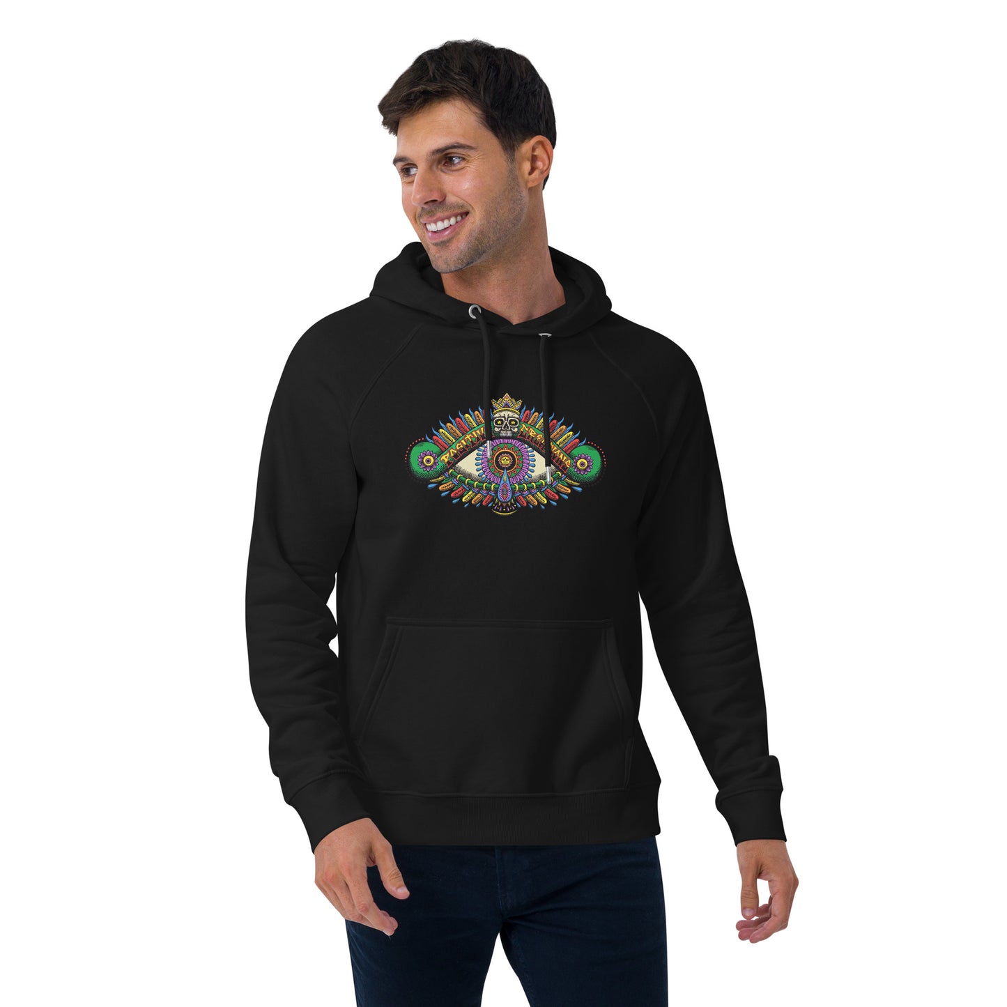 "Positive Vision" Unisex eco raglan hoodie