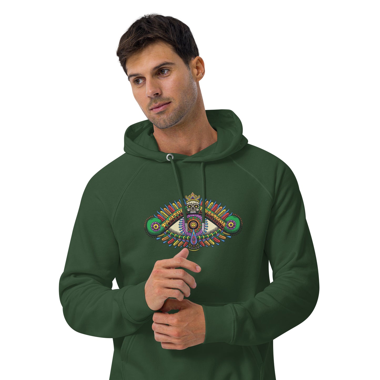 "Positive Vision" Unisex eco raglan hoodie
