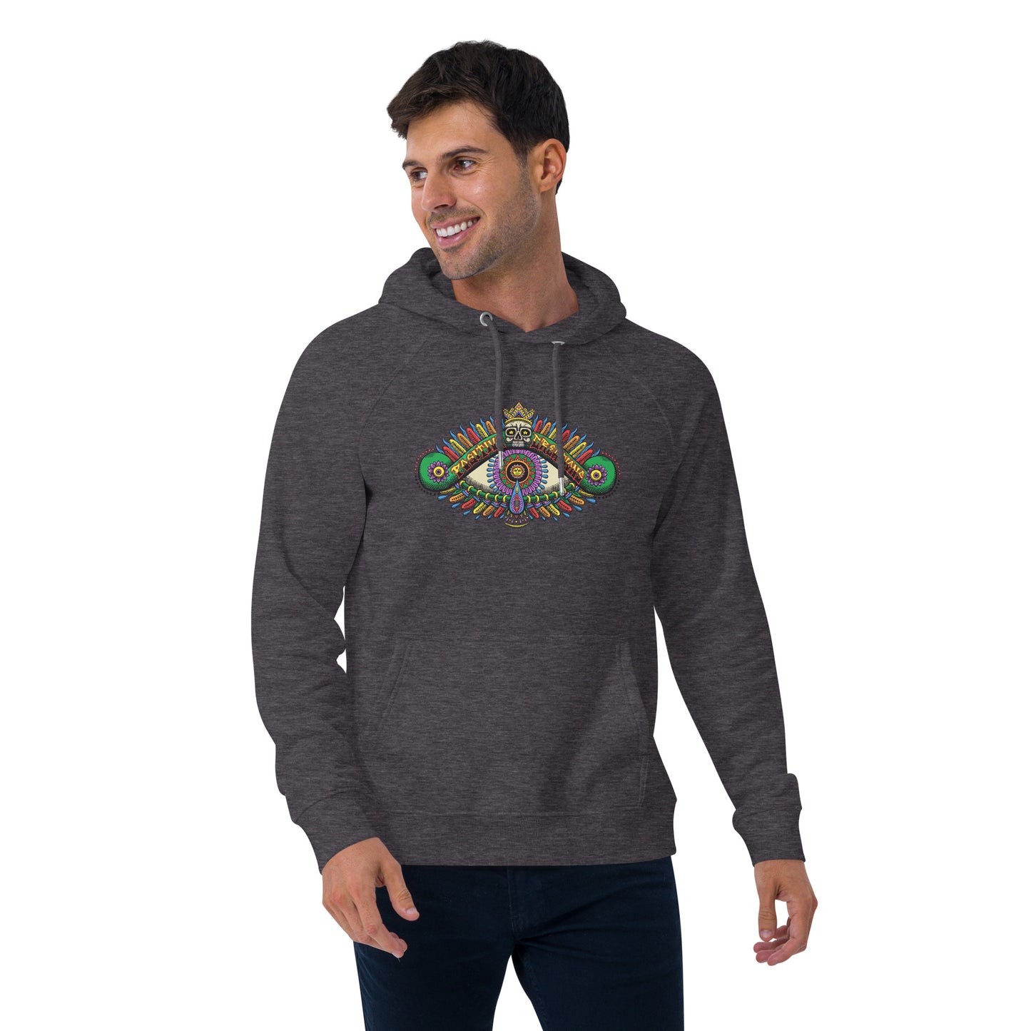"Positive Vision" Unisex eco raglan hoodie
