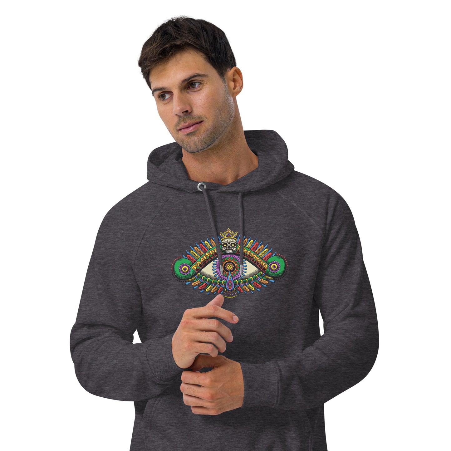 "Positive Vision" Unisex eco raglan hoodie