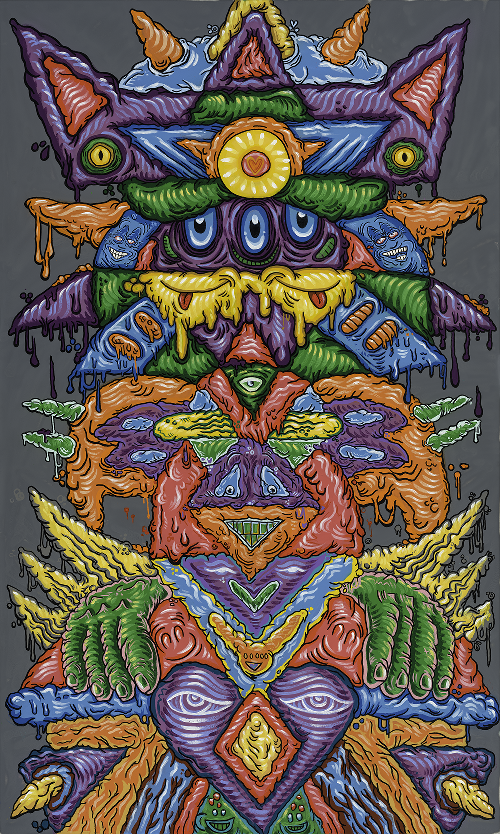 Drippy Cat Totem - Dyer x Vincent Gordon Collab