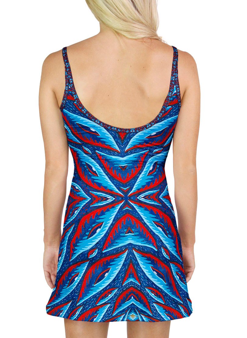 SHADOW WORK PATTERN MINI DRESS - Positive Creations