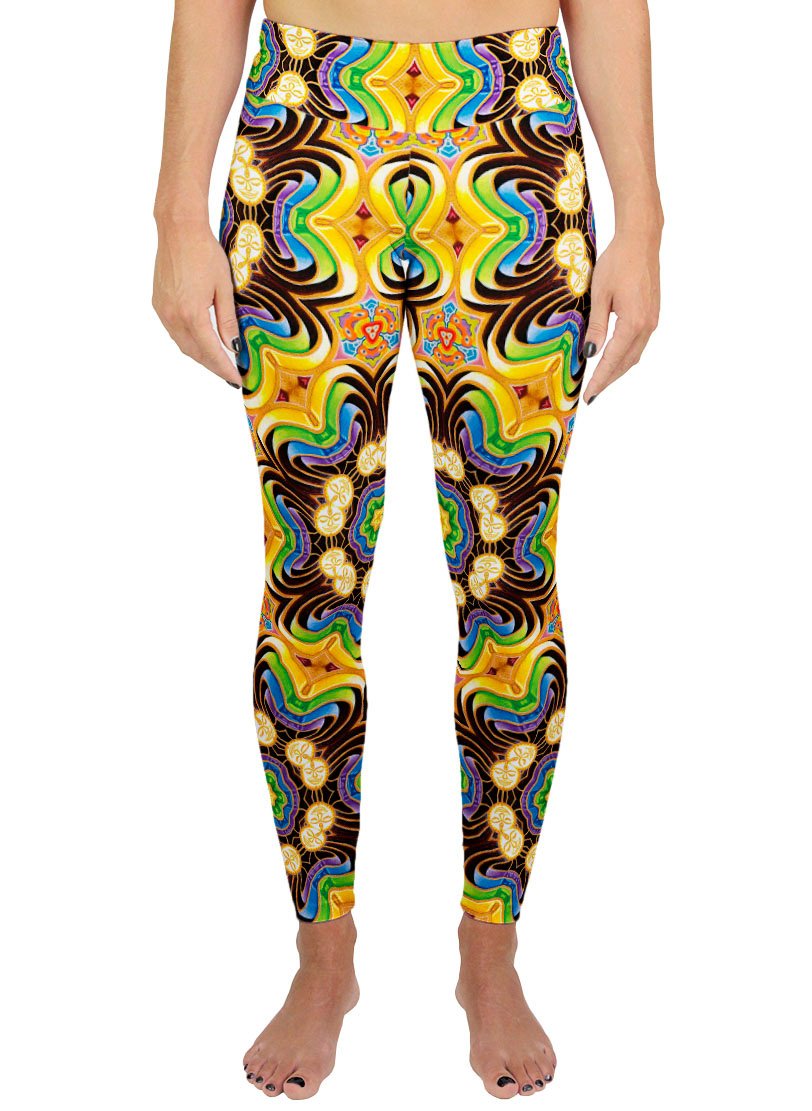 PEELING BODIES PATTERN ACTIVE LEGGINGS - Positive Creations