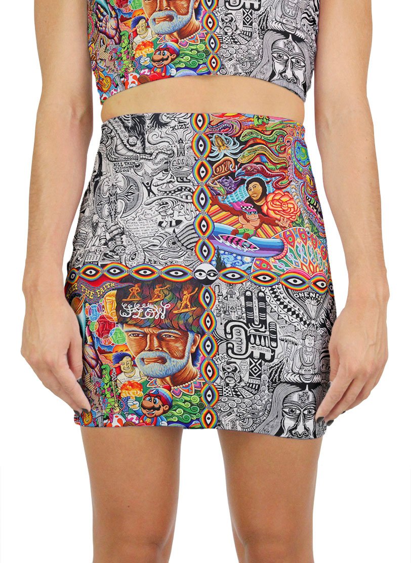 CHAOS CULTURE JAM MINI SKIRT - Positive Creations