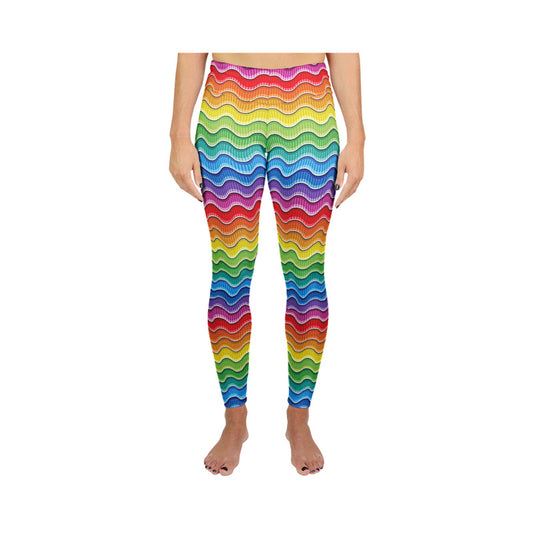 "Rainbow Waves" Active Leggings