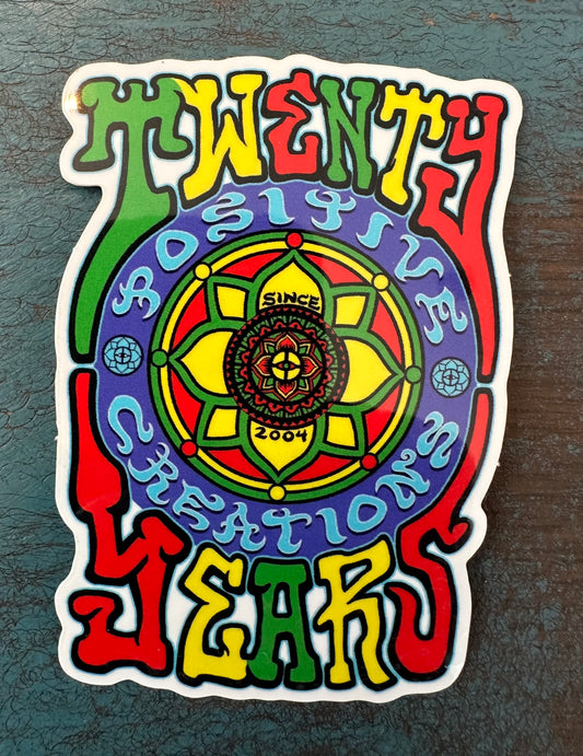 "20 Years" of Positive Creations Vinyl Sticker
