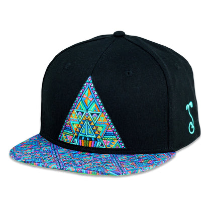 DMT Triangles Black Snapback Hat
