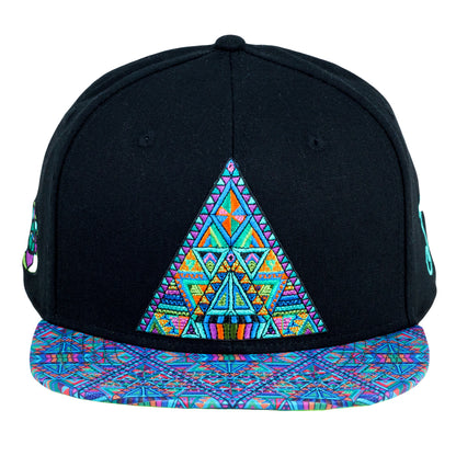 DMT Triangles Black Snapback Hat