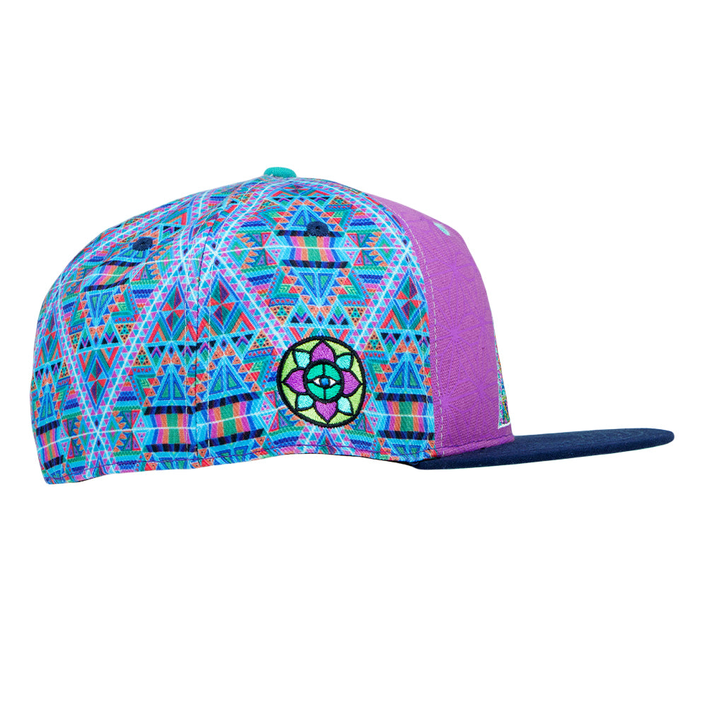 DMT Triangles Purple Fitted Hat