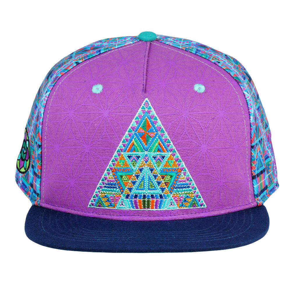 DMT Triangles Purple Fitted Hat