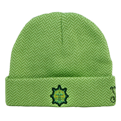 Nugatron Green Herringbone Beanie