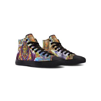 "Messeges From A Healing Fractal Dimention" High Tops