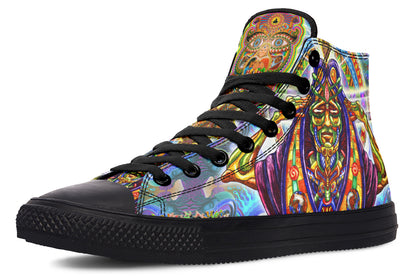 "Messeges From A Healing Fractal Dimention" High Tops