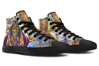 "Messeges From A Healing Fractal Dimention" High Tops