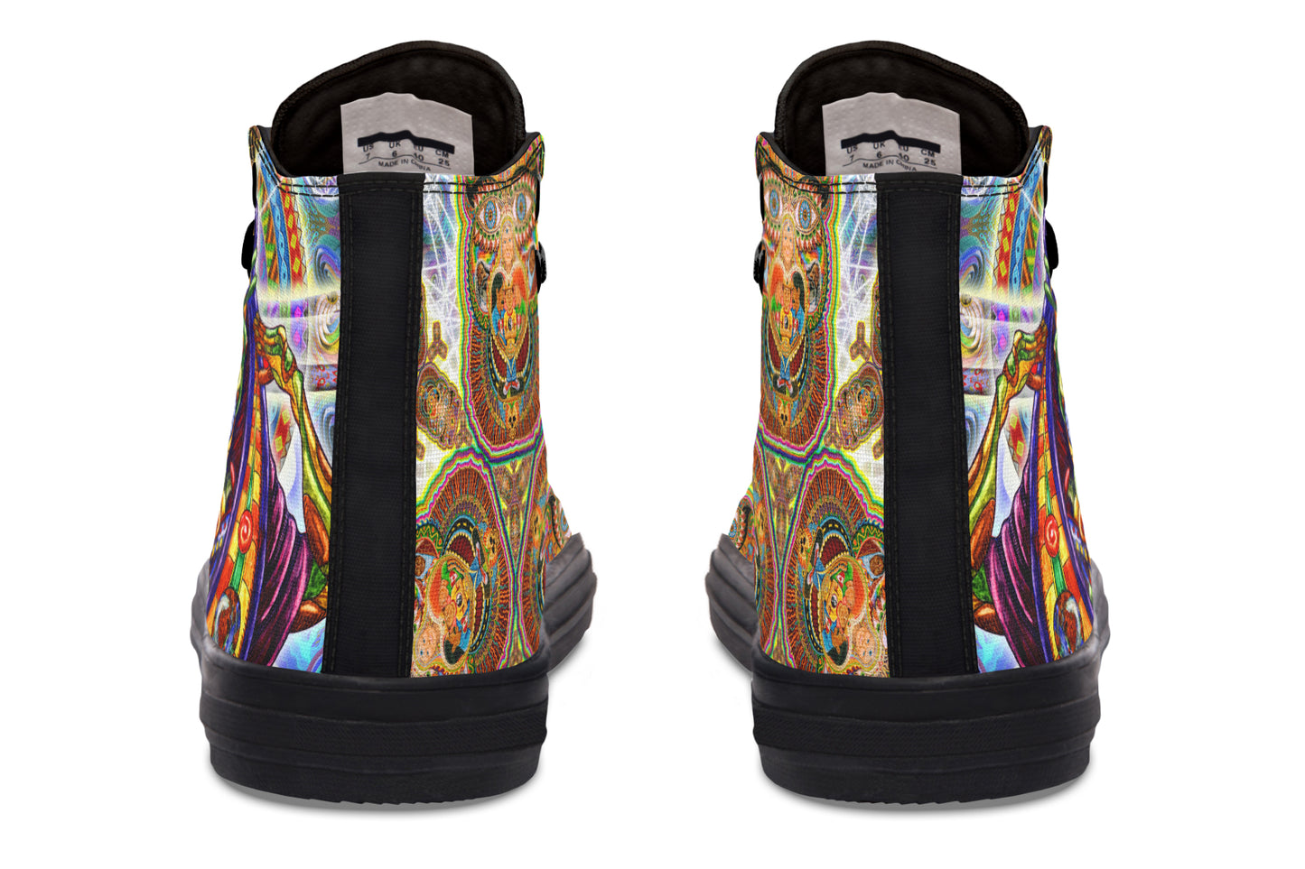 "Messeges From A Healing Fractal Dimention" High Tops